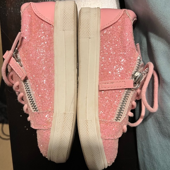 Toddler Girls size 9 kidpik pink sparkly sneakers - Picture 2 of 3